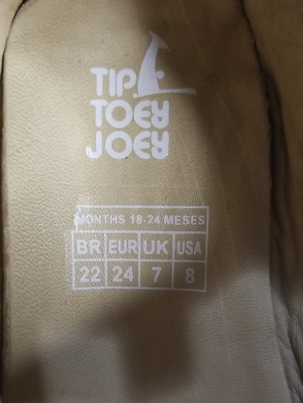 Tip Toey Joey White & Pink Leather Mary Jane Baby Shoes Size 8 EURO 24 18-24 M